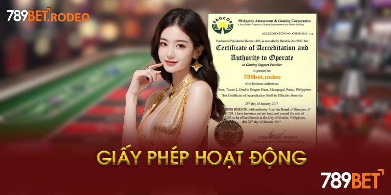 Giấy phép Pagcor của 789bet
